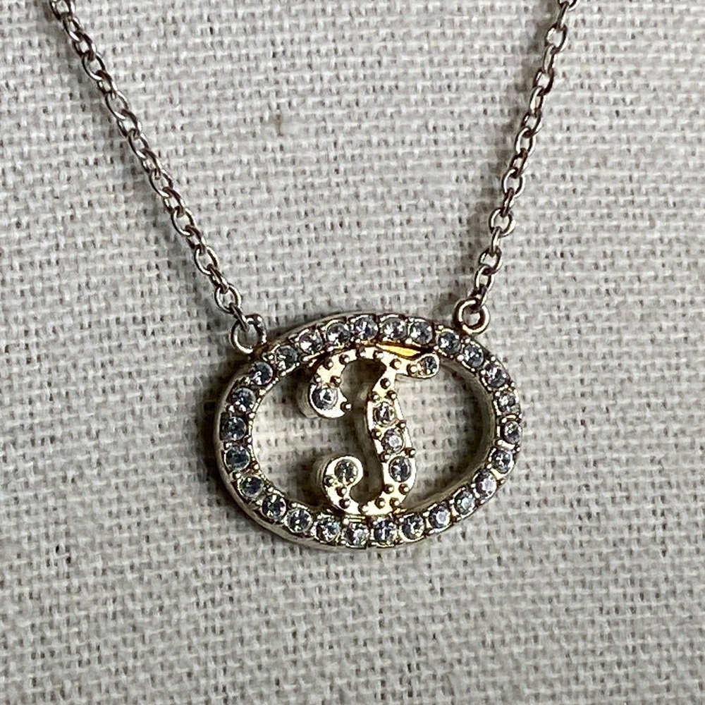 Avon Silver Initial “T” Necklace